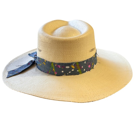 Charlie 1 Horse Straw Cowboy Hat Womens Size M Horseshoe Festivalwear - Picture 3 of 7